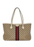 Ophidia GG Medium Tote, £995, Handbags, Beige/Blue/Cream, Canvas, Front view